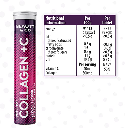 Collagen Effervescent - Marine Collagen & Vitamin C (2 Tubes) Beauty & CoUS supplements