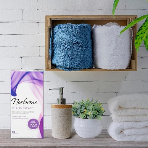 Norforms Feminine Deodorant Suppositories, Long Lasting Odor Control, Tropical Splash Scent NorformsAu supplements