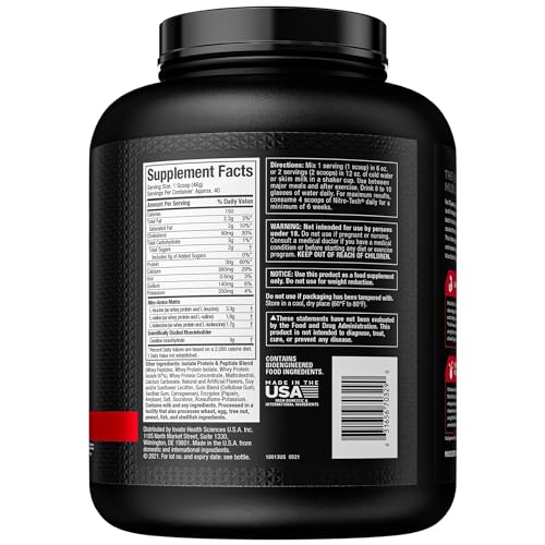 MuscleTech Whey Protein Powder | MuscleTech Nitro-Tech | Isolate & Peptides MuscleTechUS supplements