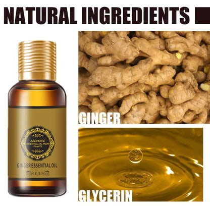 (2pc 60ml) Belly Drainage Ginger Oil, Slimming Tummy Ginger Oil, Ginger Oil Drainage Massage YG LianKaiUS supplements