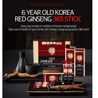 6 Years Red Ginseng 365 Stick Korea ginsengUS supplements