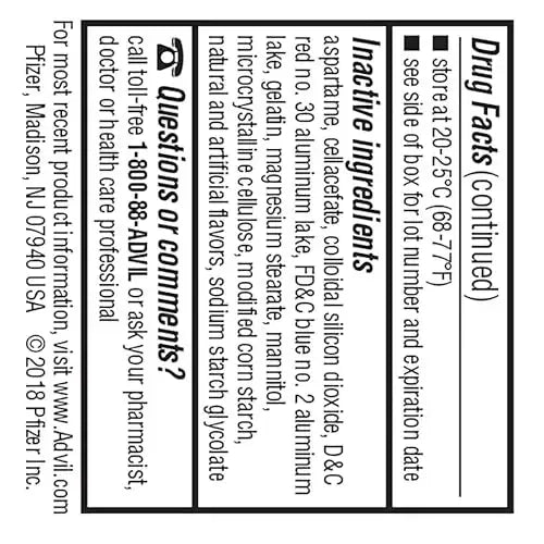 Advil Junior Strength Chewable Ibuprofen Pain Reliever and Fever Reducer, Children's Ibuprofen for Pain Relief, Grape - 24 Tablets (Pack of 3) AdvilAu supplements