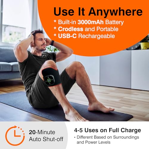 Cordless Red Light Therapy for Knee, Infrared Light Therapy Devices for Knee Pain Relief, Meniscus Injury agiogioAu supplements