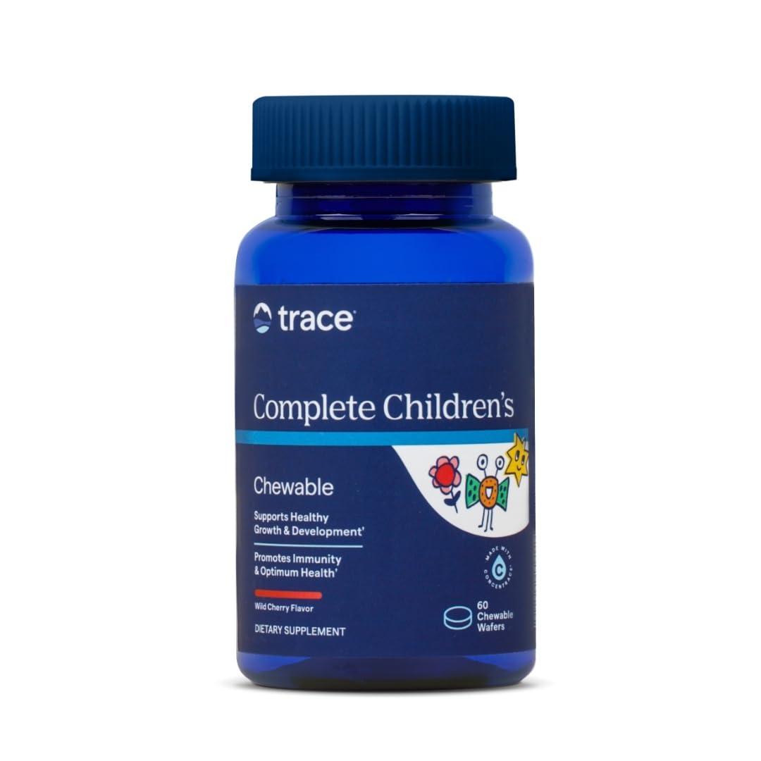 Trace Minerals Complete Children's Chewable - Gluten-Free Multivitamin for Kids - Chewable Multivitamin Supplement to Support Health & Development - 60 Chewable Wafers (30 Servings) Trace MineralsAu supplements