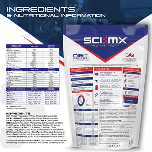 SCI-MX Diet Protein, High Protein, Low Sugar, Low Fat Lean Protein Formula Powder with Added CLA SCI-MXAu supplements
