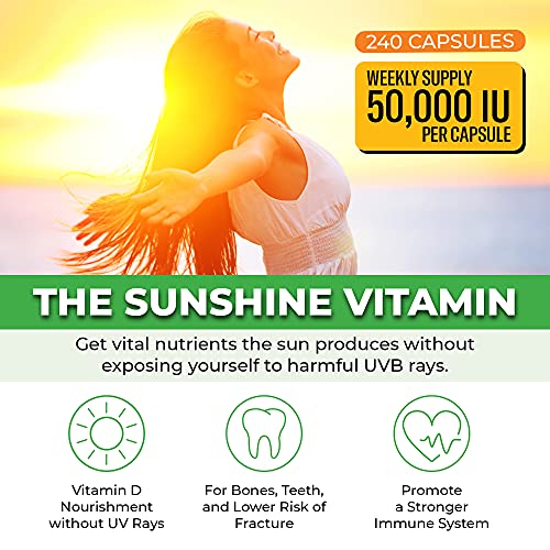 ForestLeaf - Vitamin D3 IU Weekly Supplement (50,000 IU - 240 Count) ForestLeafAu supplements