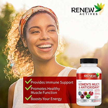 Renew Actives Women's Multi-Vitamin & Antioxidant: Daily Health Supplement for Woman Renew ActivesUS supplements