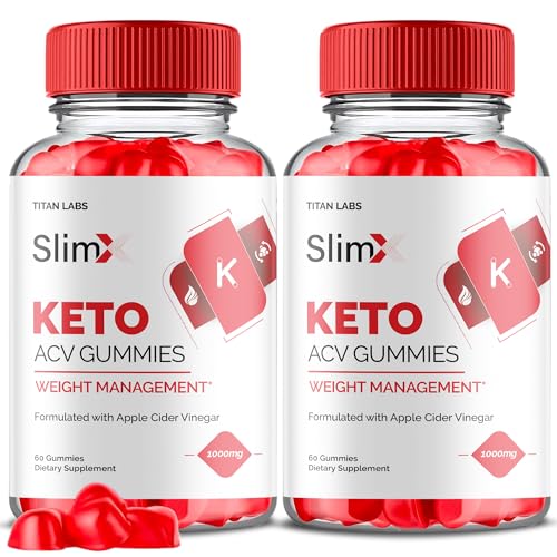 (2 Pack) SlimX Keto ACV Gummies, SlimX Keto ACV Advanced Weight Loss 1000MG Apple Titan LabsAu supplements