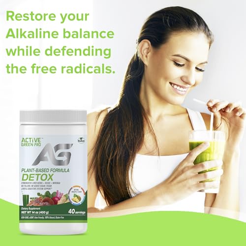 Active Green Pro - Detox Powder, Blend of Synergistic Liver Herbs, Reishi, Moringa Active Green ProAu supplements