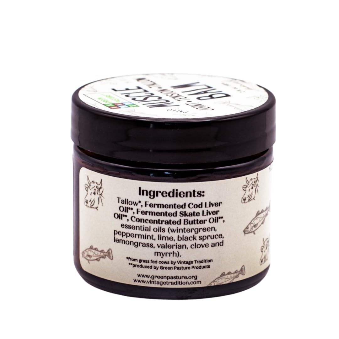 Green Pasture Muscle Balm (Muscle Balm, 2, Fl Oz), Cream Green PastureAu supplements