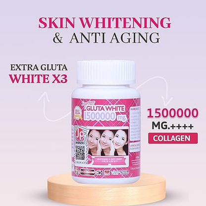 Supreme Gluta White 1500000mg for Skin Lightening, Skin Moisturizer, Collagen Stimulator Healthy Supreme Gluta WhiteUS supplements