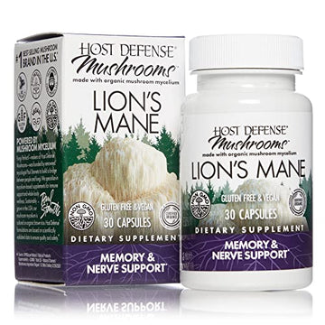 Host Defense, Lion's Mane Capsules, Promotes Mental Clarity, Focus and Memory Host DefenseAu supplements