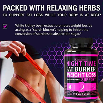(2 Pack) Night Time Weight Loss Pills for Women Belly Fat Burner for Women NuttraFaza INCUS supplements