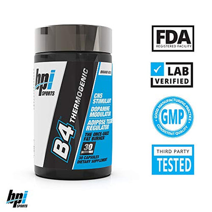BPI Sports B4 – Extra-Strength Fat Burner – Keto-Friendly – Appetite Suppressant – Caffeine BPI SportsUS supplements