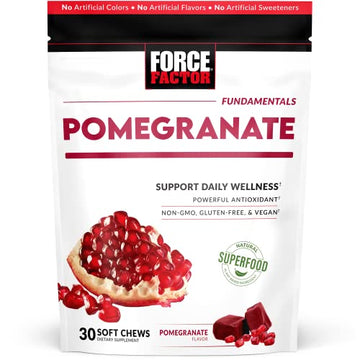 Force Factor Pomegranate Soft Chews for Healthy Aging, Heart Health, Bone Health Force FactorAu supplements