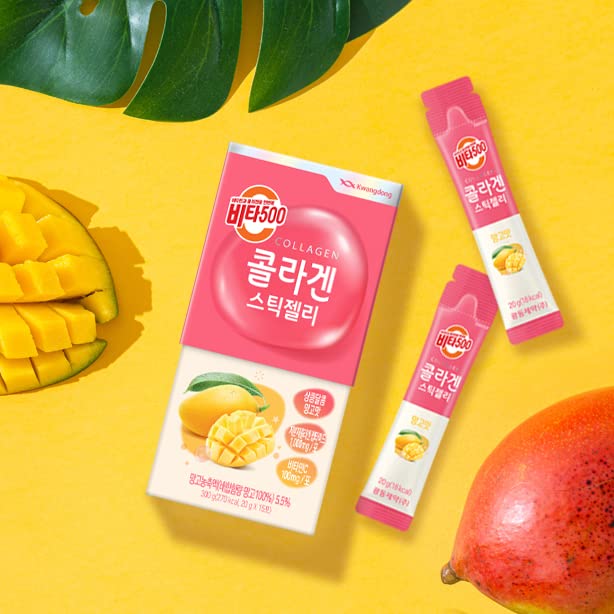 KWANGDONG Vita500 Mango Collagen Peptides Stick Jelly, with Vitamin C, to Support Skin KWANGDONGAu supplements