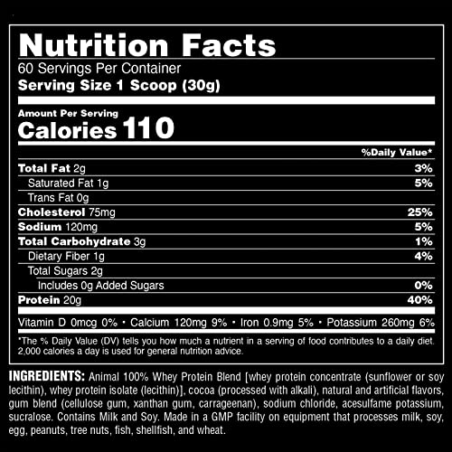 Animal 100% Whey Protein Powder – Whey Blend for Pre- or Post-Workout, Recovery AnimalUS supplements