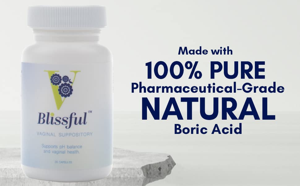 V Blissful Boric Acid Suppository & Soothing Vaginal Solution for Yeast Infection & Bacterial Vaginosis V BlissfulAu supplements