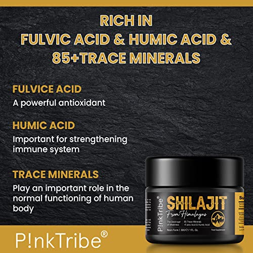 Shilajit Resin, Original Himalayan Shilajit 30g - Gold Grade 100% Pure, Rich in Fulvic P!nkTribeUS supplements