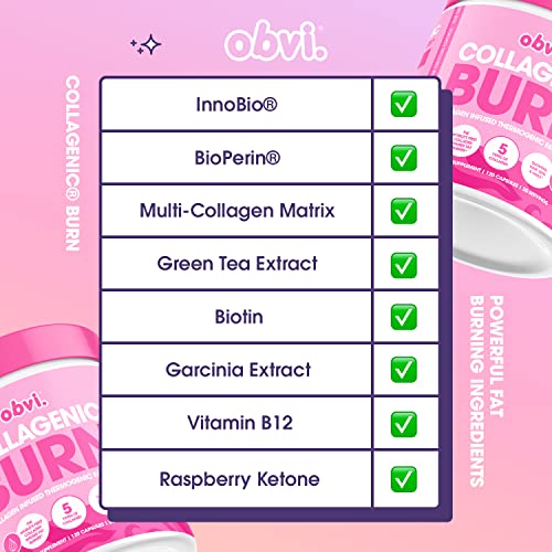 Obvi Collagenic Burn, Collagenic Fat Burner, Thermogenic Fat Burner for Weight Loss ObviAu supplements