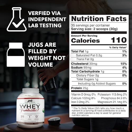 Whey Fantastic - Unflavored - 100% Natural Grass Fed Whey Protein Powder - Unique 3 Fantastic NutritionUS supplements