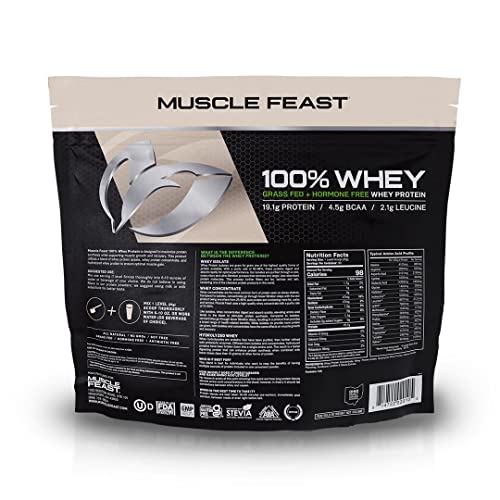 Muscle Feast 100% Grass-Fed Whey Protein, Pastured Raised Hormone Free All Natural Muscle FeastUS supplements