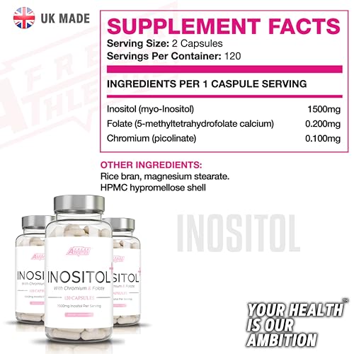 Myo-Inositol Capsules by Freak Athletics - Inositol Capsules with Chromium & Folate Freak AthleticsUS supplements