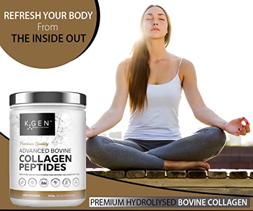 K-GEN Bovine Collagen Powder with Premium Quality Ingredients – Pure Hydrolysed Grass-Fed Bovine Collagen K GEN ketogenic enhancementUS supplements
