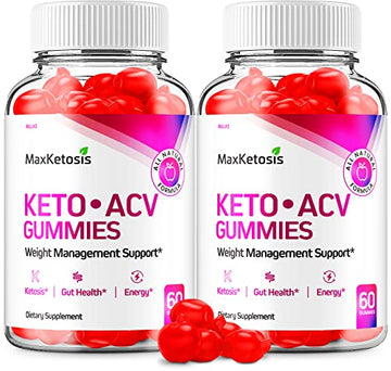 (2 Pack) Max Ketosis Keto ACV Gummies Max Ketosis Advanced Formula Apple Cider Vinegar RillvoAu supplements