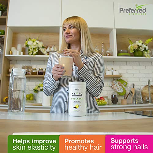 Keto Collagen Protein Powder with MCT Oil – Keto and Paleo Friendly Grass Fed Preferred ElementsUS supplements