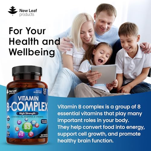 Vitamin B Complex - 365 Small Tablets (One Year Supply) High Strength All 8 B Vitamins NEW LEAF PRODUCTSUS supplements