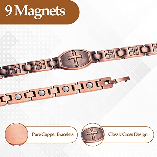Jecanori Copper Bracelets for Women,Classic Magnetic Copper Bracelet,Valentine's Day JecanoriUS supplements