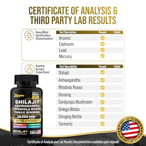 Zoyava Shilajit 9000MG Radiant Health Blend Ashwagandha 2000MG Rhodiola Rosea ZoyavaAu supplements
