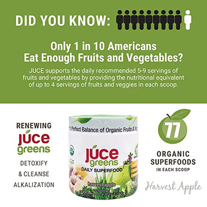 Terra Kai Organics JUCE Green Superfood Powder, Organic Fruits and Veggies Supplement Terra Kai OrganicsUS supplements