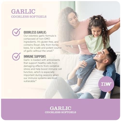 NatureWise Garlic Odorless Softgels 1500mg Support Teeth & Immune System Health NatureWiseAu supplements