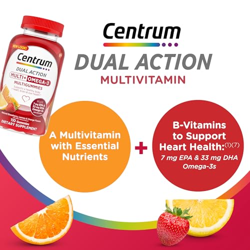 Centrum MultiGummies Multi+ Omega 3 Dual Action, Adult Multivitamin, Multivitamin/Multimineral/Omega 3 CentrumAu supplements