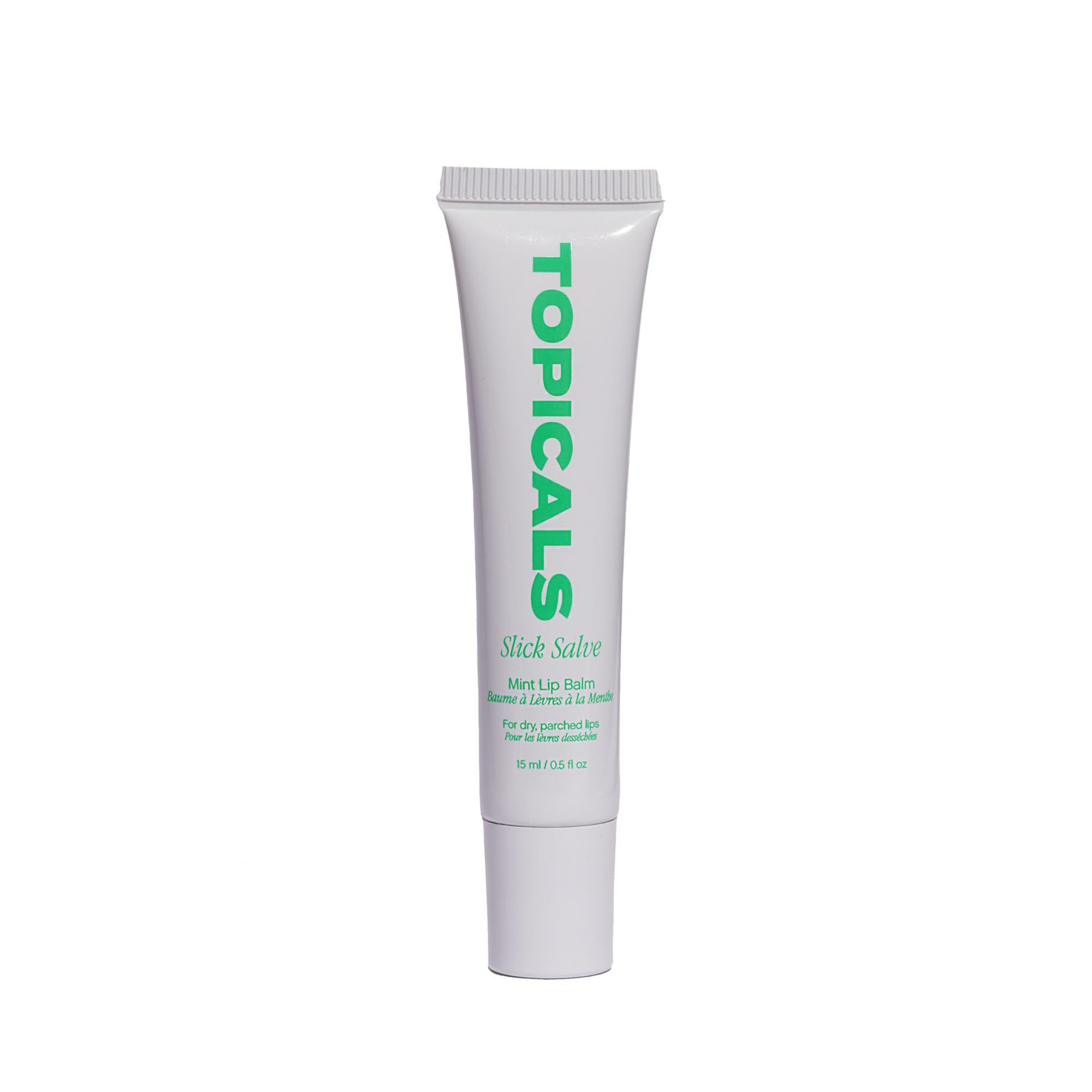 Topicals Slick Salve Mint Glossy Lip Balm | Soothes Discomfort, Strengthens Barrier and Provides Lasting Hydration & Relief | Vegan, Paraben-Free