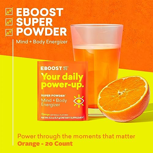 EBOOST Energy Drink & Electrolyte Powder, 20 Packets - Super Powder Orange EBOOSTAu supplements