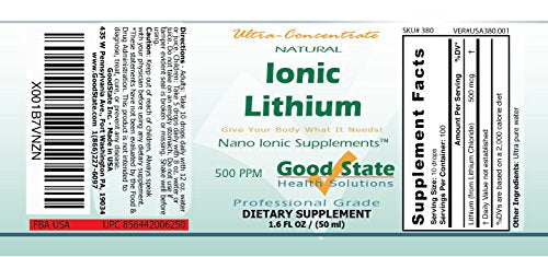 (Glass Bottle) Good State Liquid Ionic Lithium Ultra Concentrate Good StateAu supplements