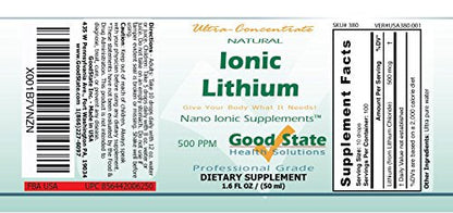 (Glass Bottle) Good State Liquid Ionic Lithium Ultra Concentrate Good StateUS supplements
