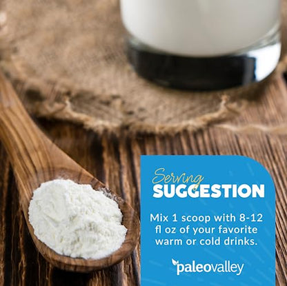 Paleovalley 100% Grass Fed Bone Broth Protein Powder - Vanilla - Rich in Collagen for Hair PaleovalleyUS supplements