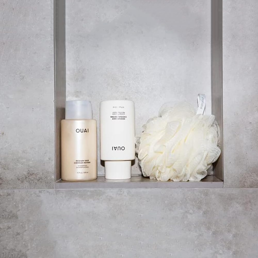 OUAI Medium Hair Shampoo & Conditioner Set, Travel Size - Hydrating Shampoo & Conditioner - With Coconut Oil, Babassu, Kumquat Extract & Keratin - Sulfate, Paraben & Phthalate Free (3 Oz) OUAIAu supplements