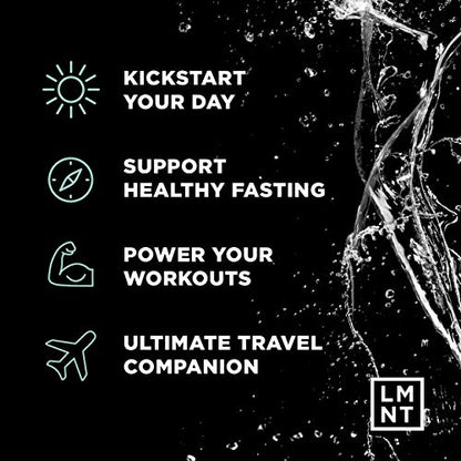 LMNT Zero-Sugar Electrolytes - Raw Unflavored Salt - Hydration Powder Packets Drink LMNTUS supplements