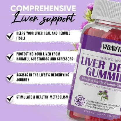 VIDAVITE Sugar-Free Liver Cleanse Detox & Repair Gummies — 1500mg Silymarin Milk VIDAVITEUS supplements