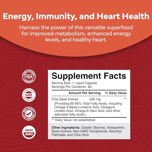 Potent Chia Seed Extract Pills for Men and Women Natural Supplement for Weight Loss Natures CraftUS supplements