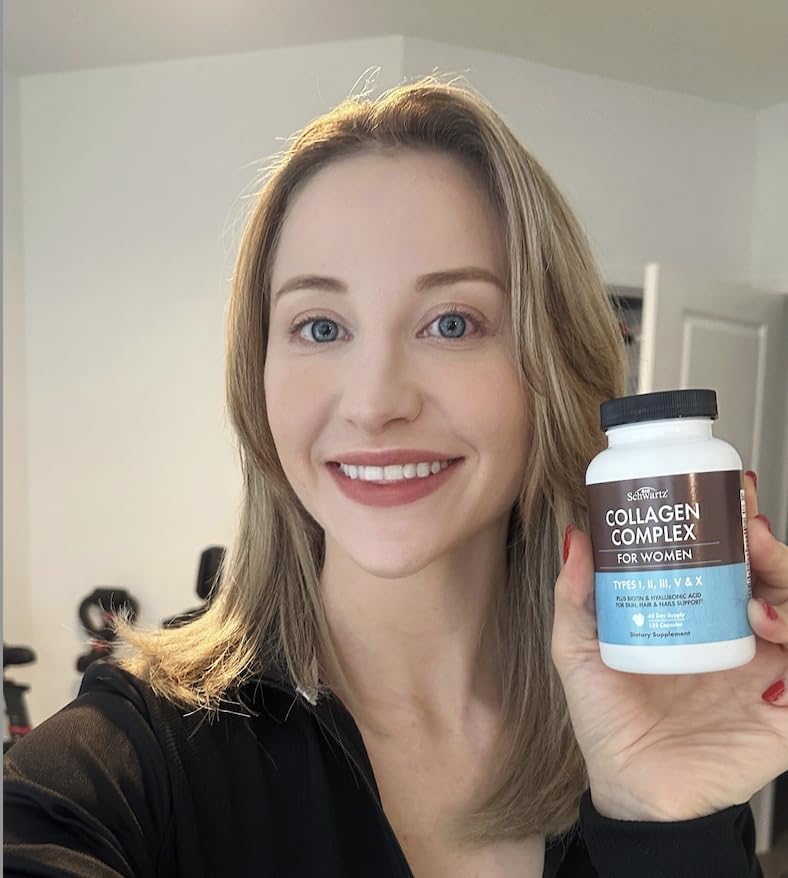 Multi Collagen Pills for Women (Types I II III V X) with Vitamin C Hyaluronic Acid Biotin BioSchwartzAu supplements