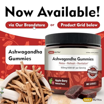 DailyNutra KSM-66 Ashwagandha 600mg Organic Root Extract - High Potency Supplement DailyNutraUS supplements