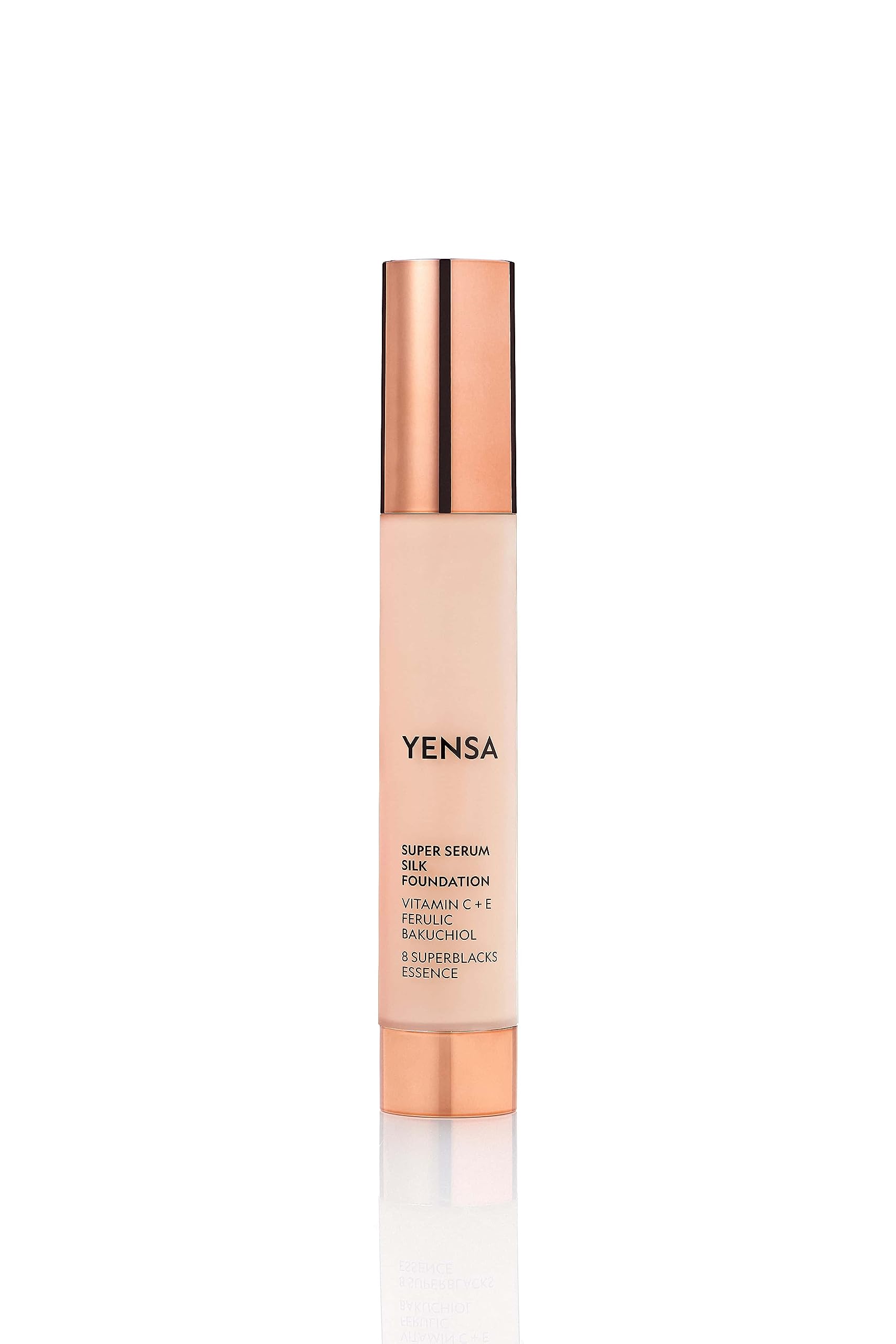 YENSA Serum Foundation Makeup - Super Silk Full Coverage Foundation Enriched with Peptides, Vitamin C & Ferulic Acid to Help Reduce Fine Lines, Wrinkles & Dark Circles - Light 1 (1 oz) YENSAAu supplements