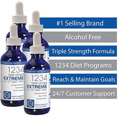 Creative Bioscience 1234 Diet Drops Extreme, 2 Fl Oz (4 Pack) Creative BioscienceUS supplements