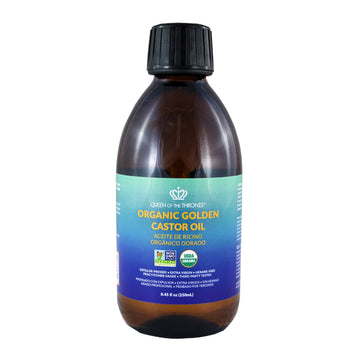 QUEEN OF THE THRONES Organic Golden Castor Oil - 8.45oz (250mL) | 100% Pure & Expeller Pressed QUEEN OF THE THRONESAu supplements